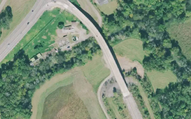 Aerial photo of the area around M.A. Patterson, Bledsoe County