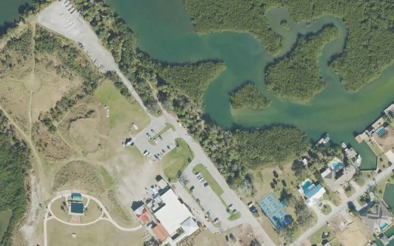 Aerial photo of the area around Marine Discovery Center Kayak Launch, Volusia County