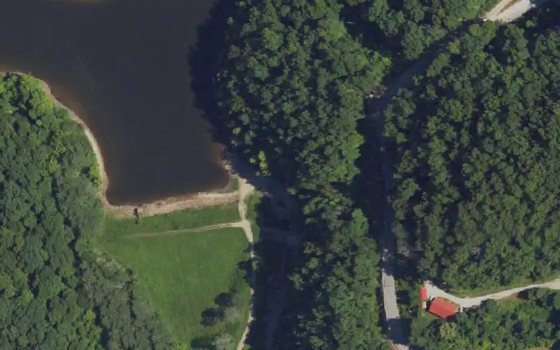 Aerial photo of the area around Martin County Reservoir Ramp, Martin County
