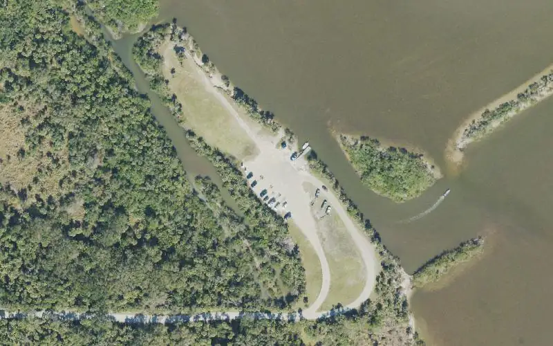 Aerial photo of the area around Merritt Island National Wildlife Refuge - Beacon 42 Boat Ramp, Brevard County
