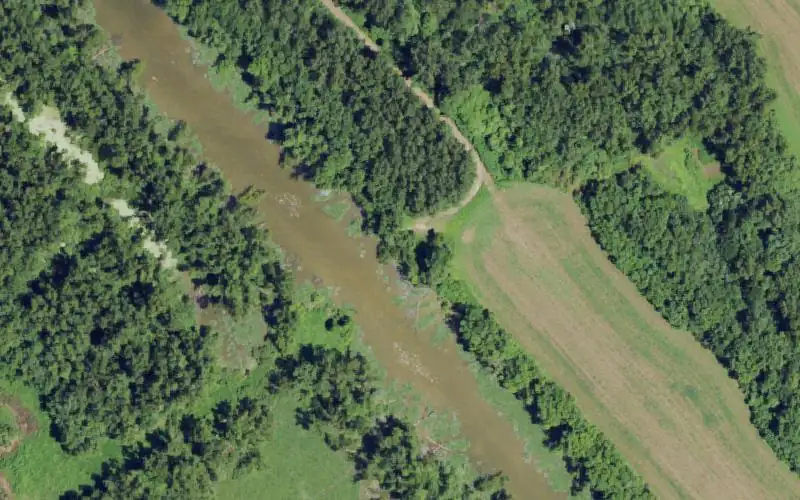 Aerial photo of the area around Middle Slough, Union County