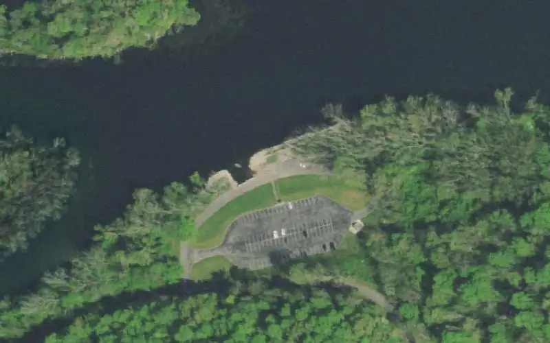 Aerial photo of the area around Miller Island Access, Anderson County