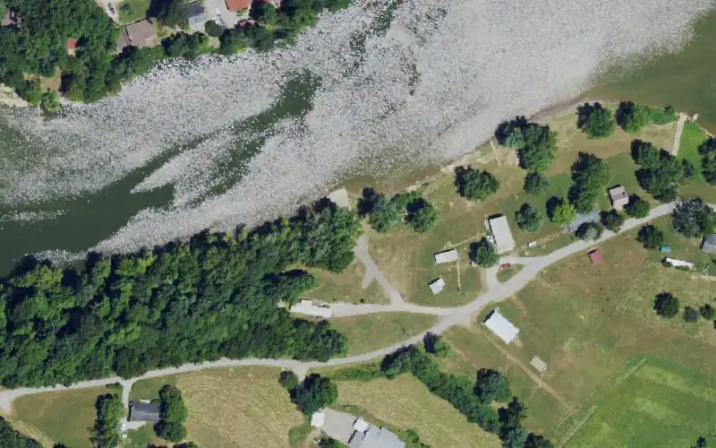 Aerial photo of the area around Millers Landing, Boyle County