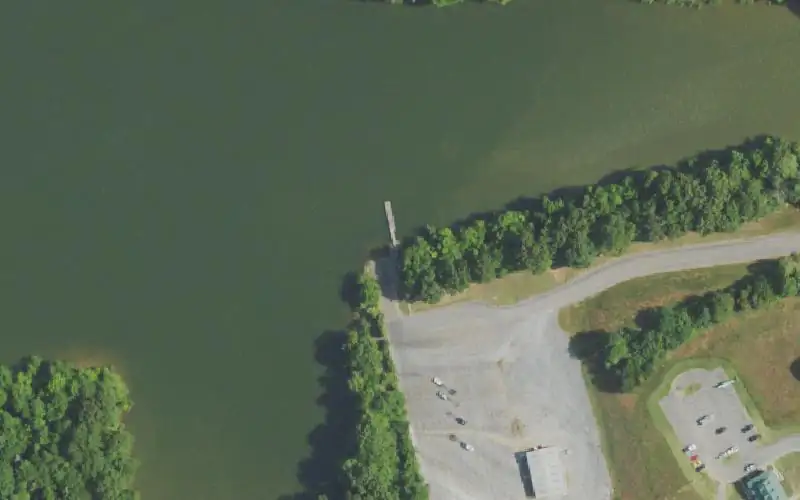 Aerial photo of the area around Mineral Mound State Park, Lyon County