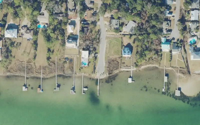Aerial photo of the area around Misty Water Park - Mary Esther Pier (Limited Parking), Okaloosa County