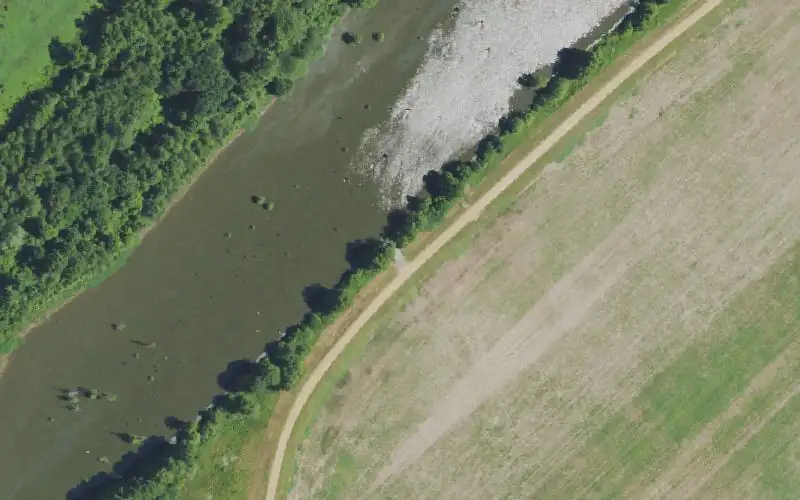 Aerial photo of the area around Mitchell Lake 2, Ballard County