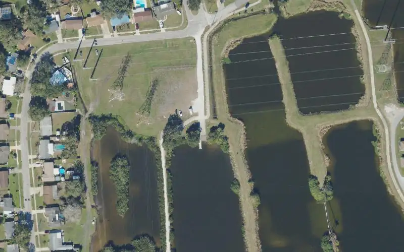 Aerial photo of the area around Mobbly Bayou Wilderness Preserve - Oldsmar Park, Pinellas County
