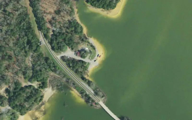 Aerial photo of the area around Moon Hill Bridge, Jefferson County