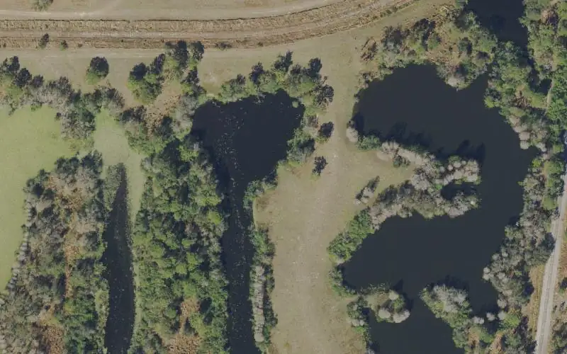 Aerial photo of the area around Mosaic Fish Management Area - Pine Lakes Primitive Ramp (SPECIAL RESTRICTIONS APPLY), Polk County