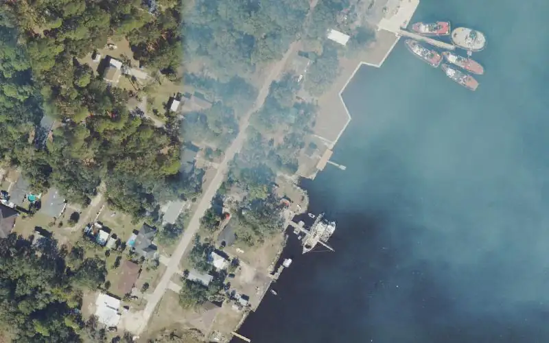 Aerial photo of the area around New Berlin Public Boat Ramp, Duval County