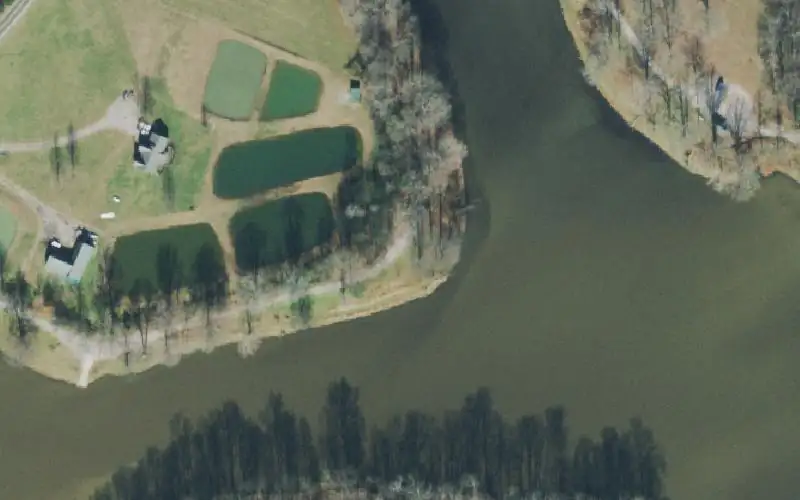 Aerial photo of the area around New Lake, Marshall County