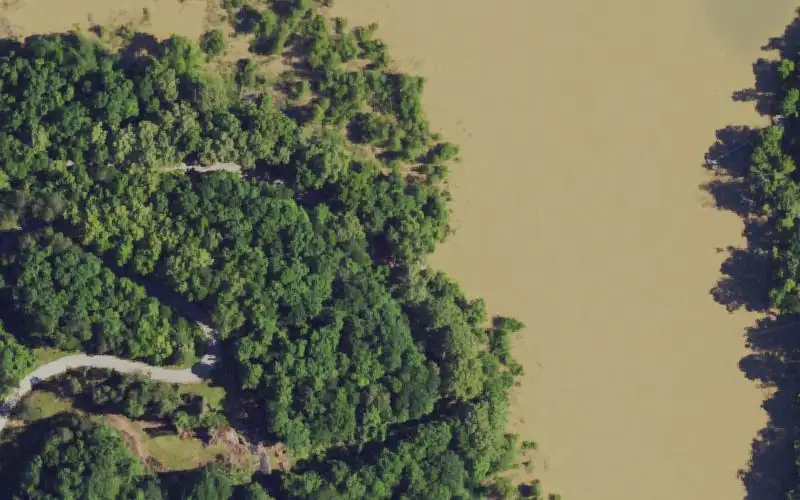Aerial photo of the area around Noe's Dock #2, McCreary County