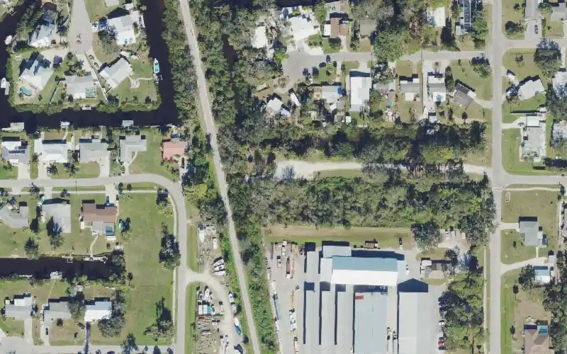 Aerial photo of the area around Nokomis Riverview Park Kayak Launch, Sarasota County