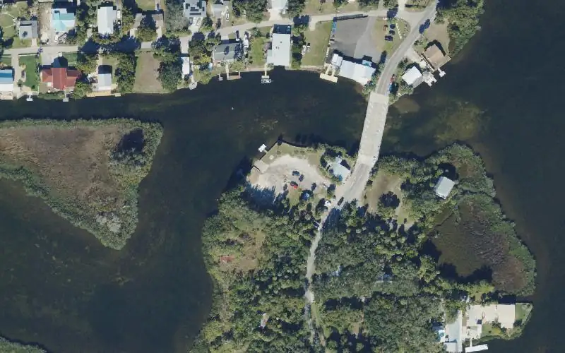 Aerial photo of the area around Norfleet Fish Camp, Hernando County