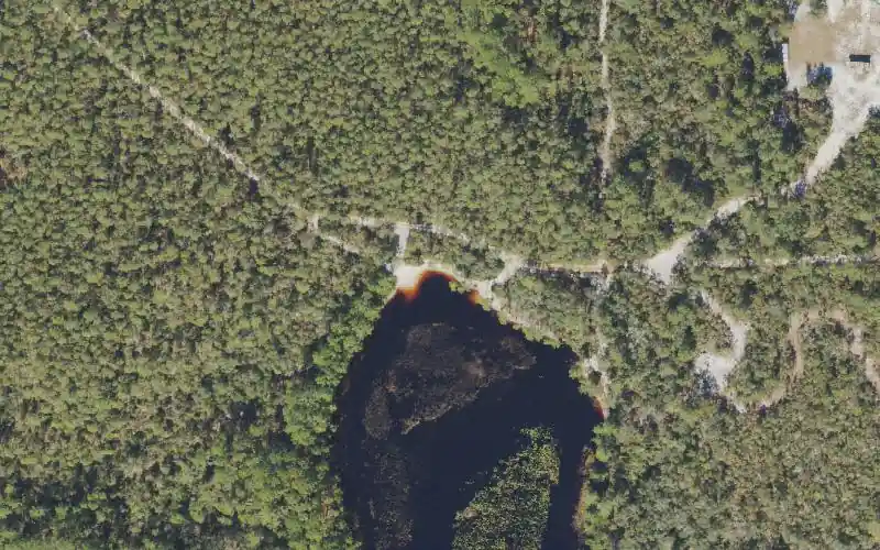 Aerial photo of the area around Ocala National Forest -Boyd Lake Canoe Access (4x4 Recommended), Lake County