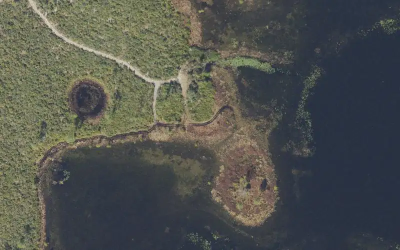 Aerial photo of the area around Ocala National Forest - Chain-O-Lakes Canoe Access, Marion County