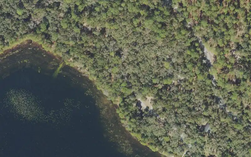 Aerial photo of the area around Ocala National Forest - Clearwater Lake Recreation Area - Paddlecraft Beach, Lake County