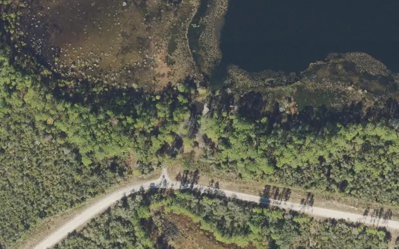 Aerial photo of the area around Ocala National Forest - Sellers Lake Primitive Boat Ramp, Marion County