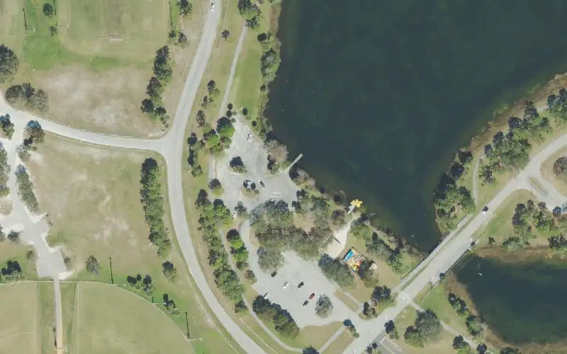 Aerial photo of the area around Okeeheelee Park North Non-Motorized Boat Launch, Palm Beach County