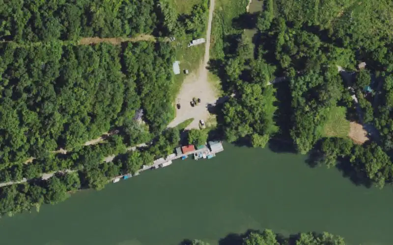 Aerial photo of the area around Old Habits Boat Ramp, Clark County
