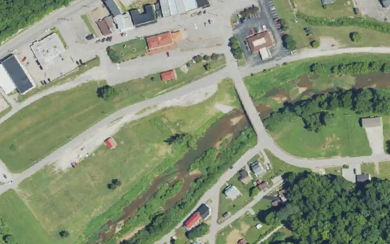 Aerial photo of the area around Olive Hill Carrydown, Carter County