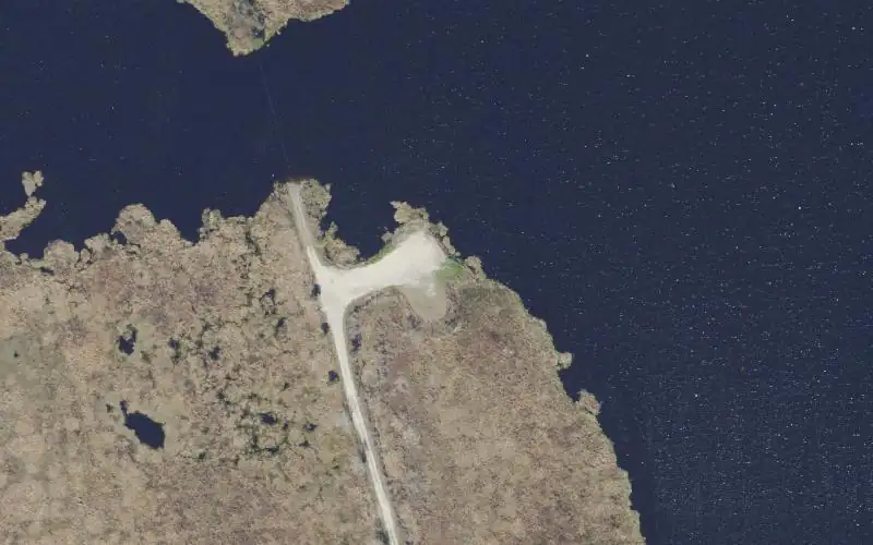 Aerial photo of the area around Orange Creek Restoration Area (Small Game Hunting Area) Primitive Boat Launch Requires Day Use Permit, Alachua County