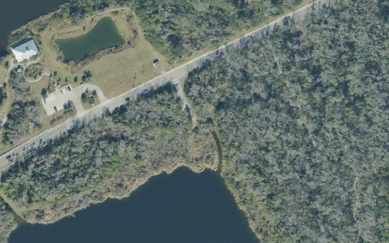 Aerial photo of the area around Ormond Beach Central Park - Division Avenue Kayak Launch, Volusia County