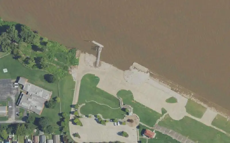 Aerial photo of the area around Owensboro English Park, Daviess County