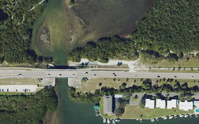 Aerial photo of the area around Palma Sola Causeway - Perico Bayou Kayak Access, Manatee County