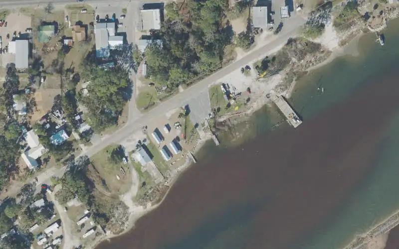 Aerial photo of the area around Patton Drive Public Boat Ramp, Franklin County