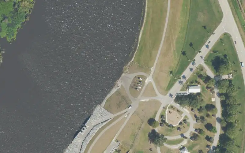 Aerial photo of the area around Paul Rardin Park Public Boat Ramp, Palm Beach County