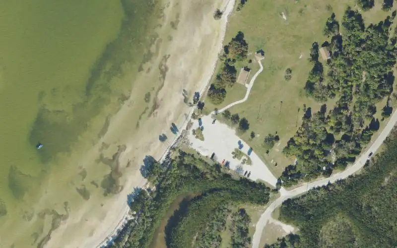 Aerial photo of the area around Picnic Island Park - Bayside Paddlecraft Launch Beach, Hillsborough County