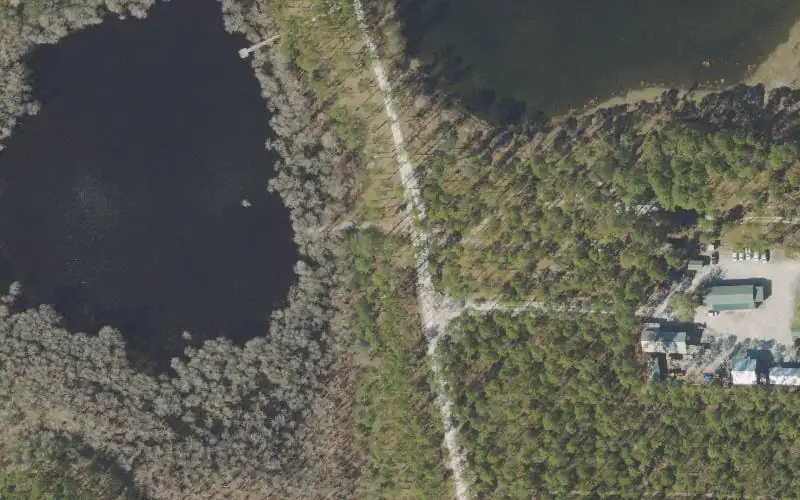Aerial photo of the area around Pine Log State Forest - Sand Pond Recreation Area - West Canoe Access, Washington County