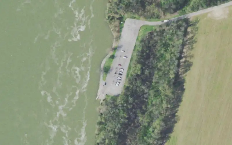 Aerial photo of the area around Pinhook, Meigs County
