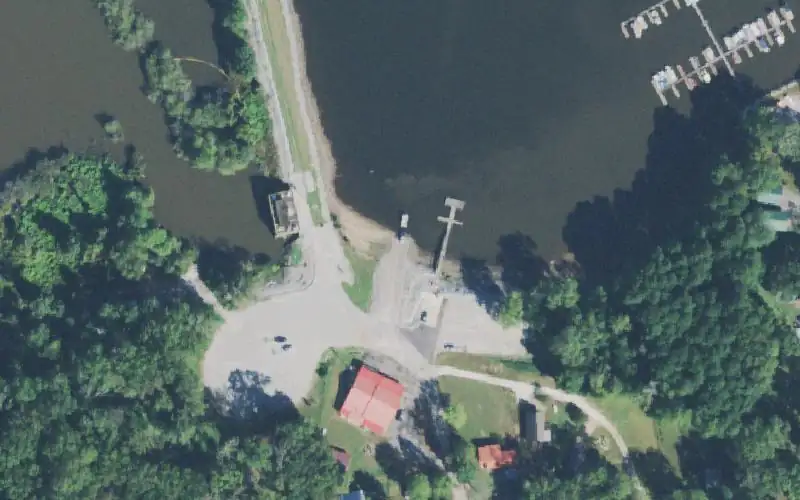 Aerial photo of the area around Pleasant View Resort, Henry County