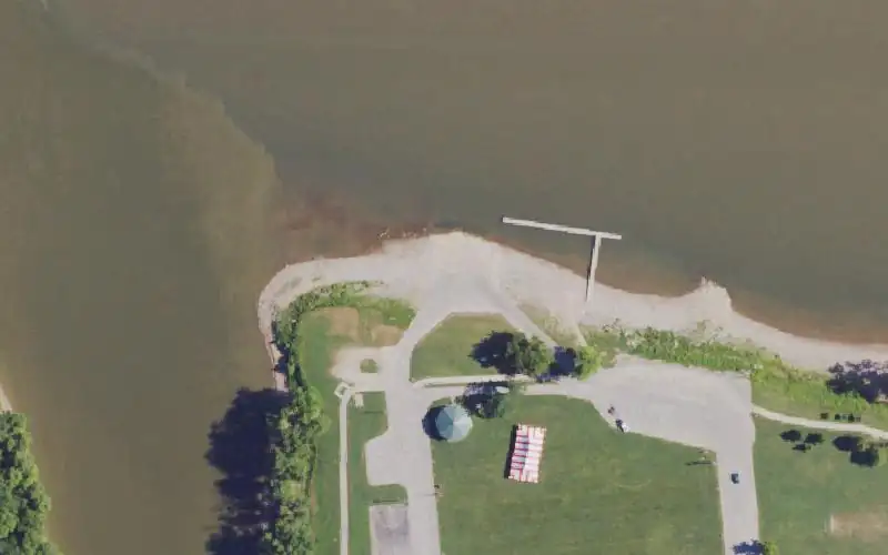 Aerial photo of the area around Point Park Ramp, Carroll County