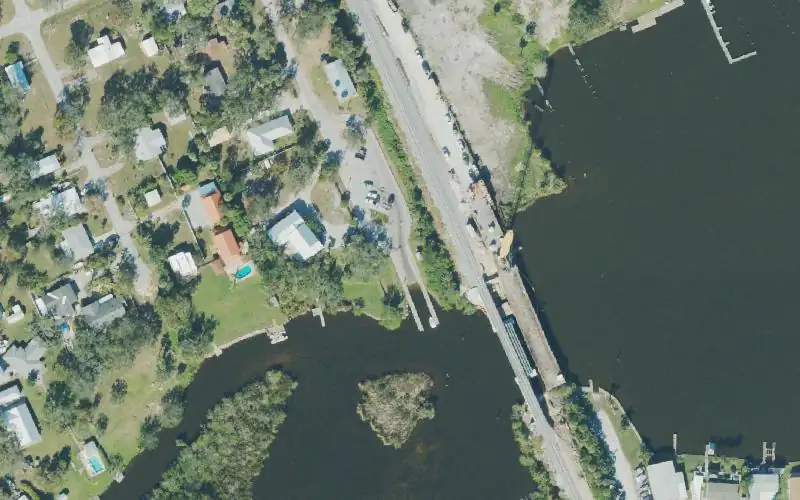 Aerial photo of the area around Pollack Park, Brevard County