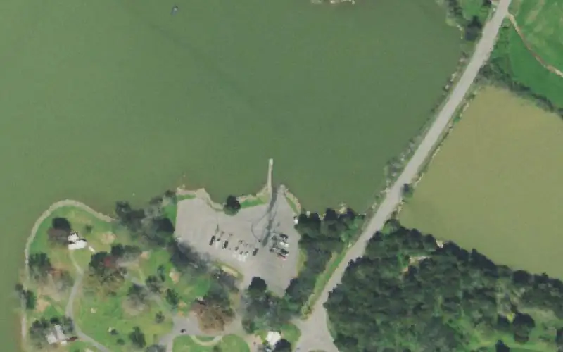 Aerial photo of the area around Polland Creek, Blount County