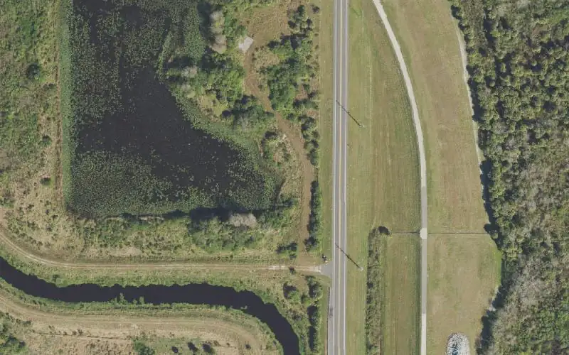 Aerial photo of the area around Pond at Nicodemus Slough, Glades County