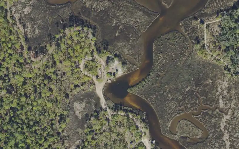 Aerial photo of the area around Princess Place Preserve - Paddlecraft Access, Flagler County