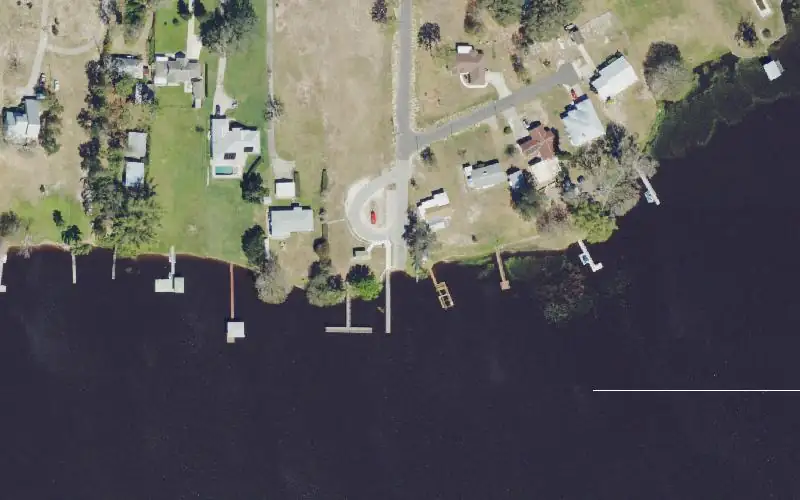 Aerial photo of the area around Red Beach Lake Public Boat Ramp, Highlands County