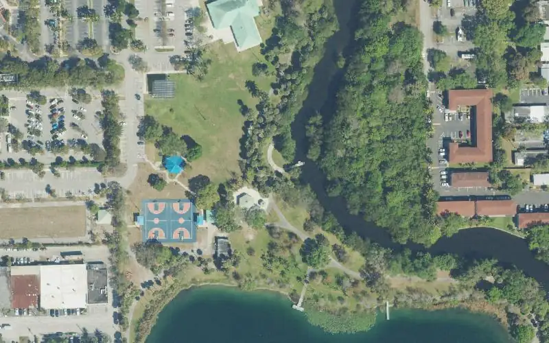 Aerial photo of the area around Reverend Samuel Delevoe Memorial Park Kayak Launch, Broward County