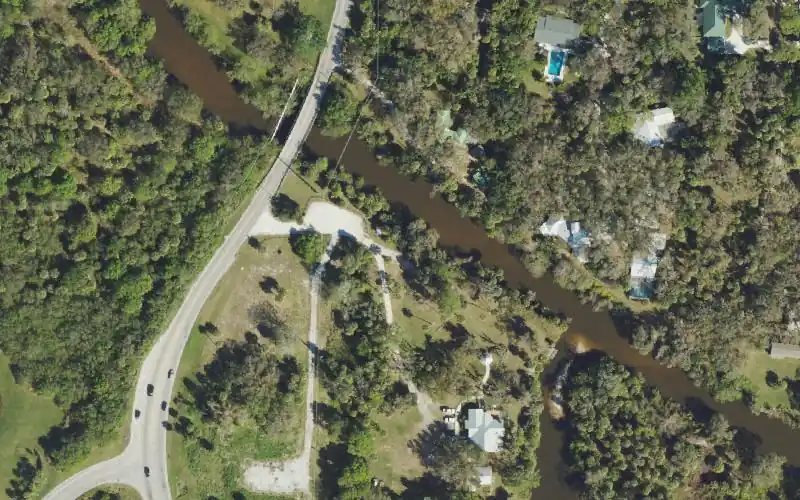 Aerial photo of the area around Richard E. Becker Preserve Canoe Launch, St. Lucie County