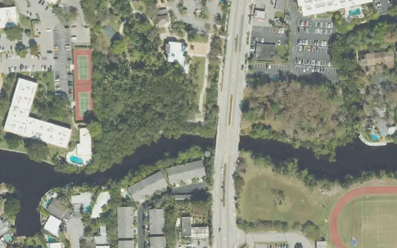 Aerial photo of the area around Richardson Historic Park & Nature Preserve - Floating Dock, Broward County
