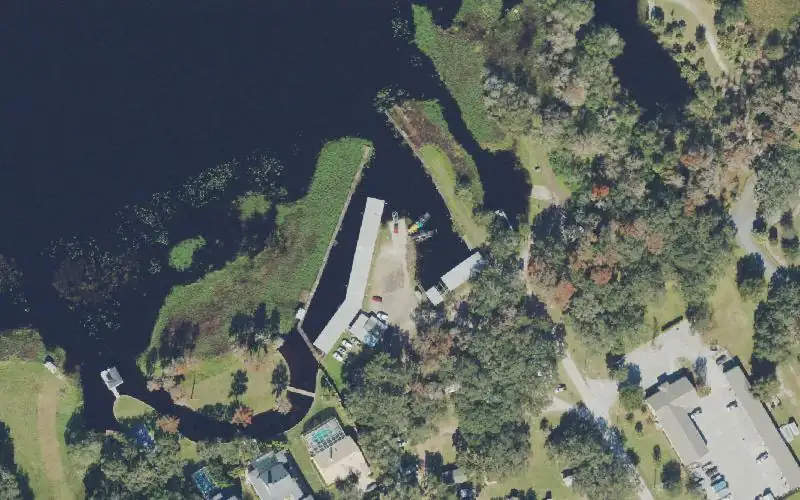 Aerial photo of the area around Richardson's Fish Camp, Osceola County