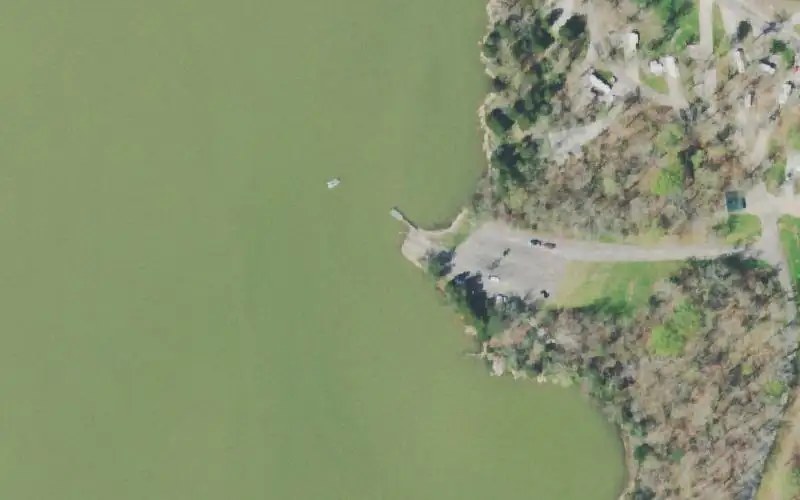 Aerial photo of the area around Riley Creek, Roane County