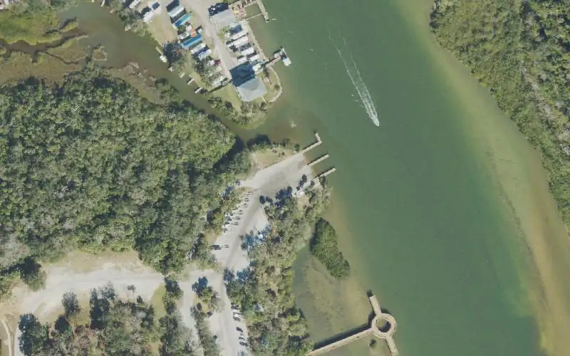 Aerial photo of the area around Riverbreeze Park, Volusia County