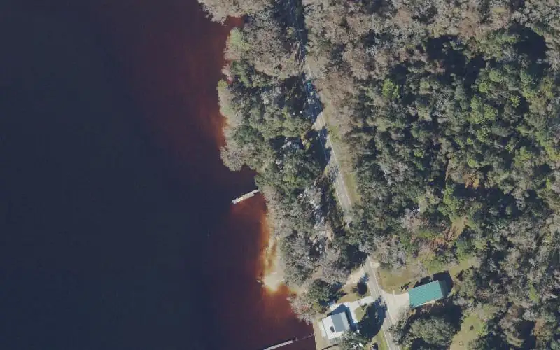 Aerial photo of the area around Riverdale Park Public Boat Ramp, St. Johns County