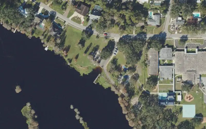 Aerial photo of the area around Riverhills Park Boat Ramp - City of Temple Terrace, Hillsborough County
