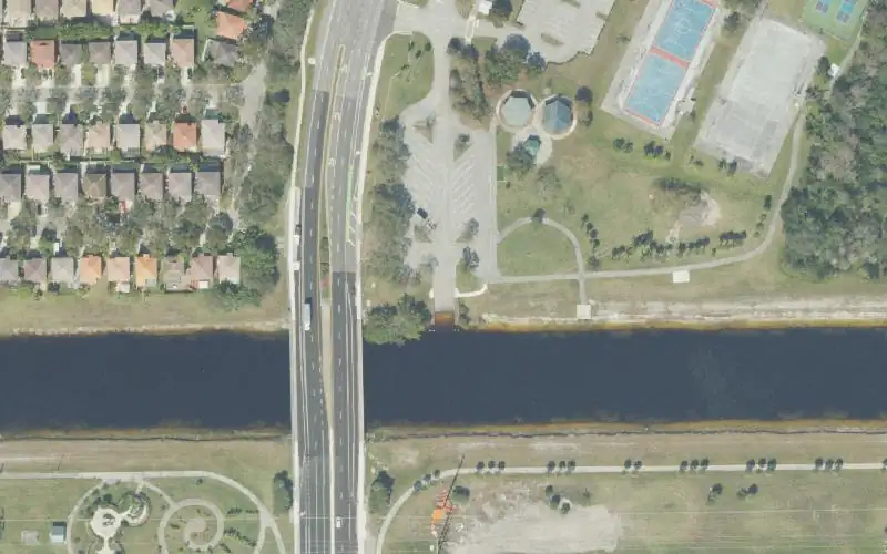 Aerial photo of the area around Riverside Park Public Boat Ramp - Coral Springs, Broward County